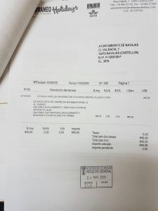 13.- Factura 840€ Cristina-J.Vte hotel S. Sebatian-12-a-15-marzo-2009