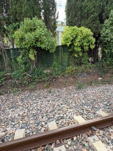 Casa junto a la vía del tren